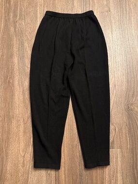 Vintage St. John collection, size 10, classic black knit straight leg pant